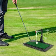 Rainaut Golf Swing & Hitting Trainer Height Adjustable Golf Swing Practice Training Aid - Đen + Xanh lá - Xem 4