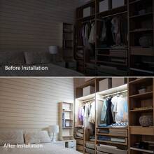 5VUSB人類身體感應燈帶帶智能燈控制和電池盒,合適的適用於樓梯,櫥櫃,,床 - 白色 - 查看 3