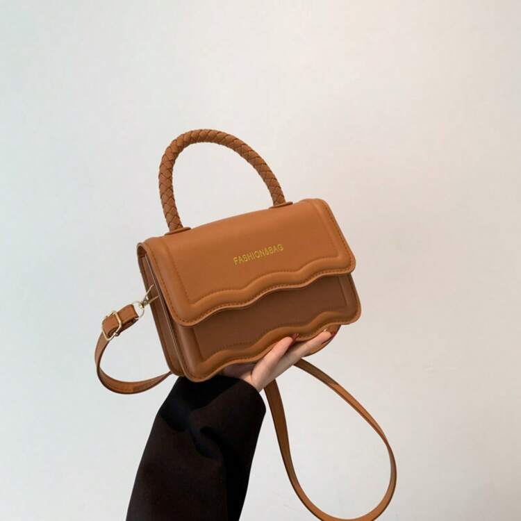 Women Handbag Crossbody Shoulder Bag PU Synthetic Leather Elegant Chic Fashion - Brown - View 1