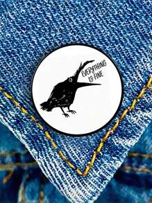 1 件黑色幽默鸟一切都很好设计印花别针定制新款时尚胸针配饰男女万圣节礼物 - XZ8296 - 查看 7