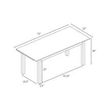 Plank Top Rectangular Wood Dining Table With Magnolia - trắng - Xem 6