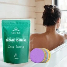 6pcs Body Restore Shower Tablets Gently Relieve Body Pressure Relax The Mind And Body And Clean The Body - Green - View 1