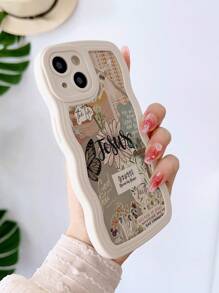 丘比特 1 件耶稣图案白色波浪防震防摔全覆盖手机壳兼容 iPhone 15/15 Plus/15 Pro/15 Pro Max/11/12/13/14 Pro Max/XS/XR/11 Pro/11 Pro Max/12 Pro/12 Pro Max/13 Pro/13 Pro Max/14 Pro/14 Pro Max/14 Plus/7 Plus/8 Plus/8/SE2 - 彩色 - 查看 2