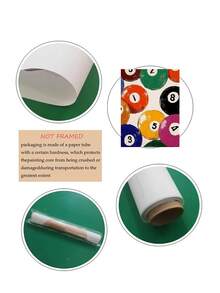 1 张无框帆布海报，复古艺术，彩色幸运台球，心形，花朵，喜悦，爱心字体，条纹背景复古艺术油画海报，卧室，客厅，餐厅，厨房，书房，走廊，咖啡厅，餐厅，宿舍房间装饰，送给朋友的理想礼物，壁画，墙壁装饰，家居装饰，房间装饰帆布画 - 彩色 - 查看 11