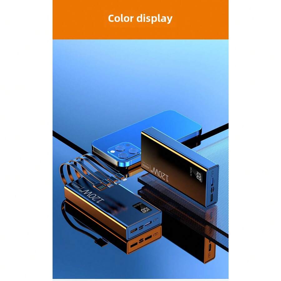 Super Fast Charging 120W Power Bank 100000 MAh 220V Large Capacity
