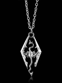 1 件复古朋克哥特风格翼龙吊坠项链男士款，带链 - 飛龍 - 查看 3