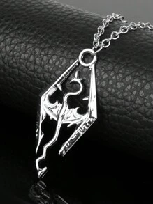 1 件复古朋克哥特风格翼龙吊坠项链男士款，带链 - 飛龍 - 查看 2