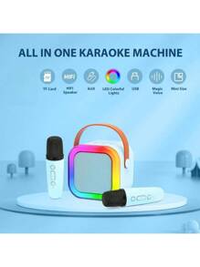 SENBOWE K12ワイヤレススピーカー デュアルマイク内蔵 カラオケ
