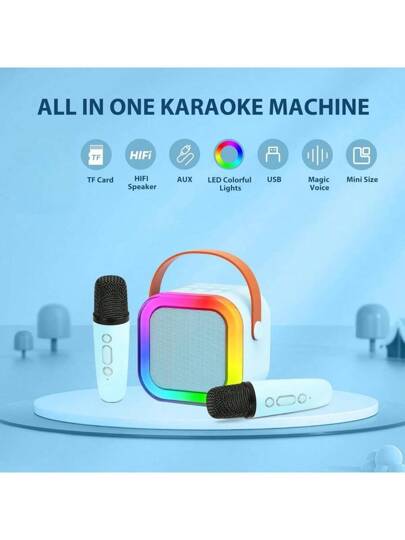 SENBOWE K12ワイヤレススピーカー デュアルマイク内蔵 カラオケ