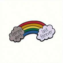 1 Stück Cartoon Mini Niedlicher Wolke Bunter Regenbogen Emaille Brosche, Metall Cartoon Accessoires für Rucksack Hut Kleidung - Verschiedenfarbig - Übersicht 8