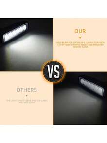 1pc LED Car Work Light, 6 LED Spotlight, 18W White Light Illumination, Car Driving Auxiliary Lighting, High Brightness Lamp - Work Light - View 5