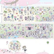 1 Cuộn Băng Keo Washi PET Retro AGUGU - Băng Keo Trang Trí Hoạt Hình Loạt Hình Nhỏ Cho Sổ Lưu Niệm, Nhật Ký, Tự Làm, Lên Kế Hoạch - Nhiều màu - Xem 10