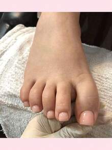 Bộ 24*5 tờ móng chân giả kiểu Pháp đơn giản ngắn | 120 đầu móng gel đắp móng chân | Móng tay giả đắp da dành cho học sinh và nhân viên văn phòng để sử dụng hàng ngày - Tạo kiểu móng chân quyến rũ. - Nhiều màu - Xem 3