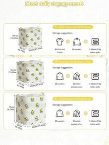 1PC 床上用品收纳袋 大容量衣物收纳袋 玩具收纳袋 杂物收纳袋 柜顶收纳袋 床底收纳袋 后备箱收纳袋 双向合金拉链 可折叠可洗 加宽手柄 柔韧面料 适用于居家床上用品收纳、衣物收纳、杂物收纳 - 白色 - 查看 7