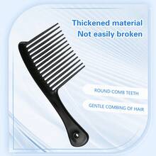 Lược chải tóc có răng dày dùng tại nhà, lược chải tóc lớn có thể in màu, lược chải tóc gỡ rối rộng - Nhiều màu - Xem 4