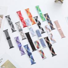 1 条尼龙表带兼容 Apple Watch Ultra 2 49 毫米 41 毫米 45 毫米 46 毫米 40 毫米 42 毫米 44 毫米碳纤维印花编织表带兼容 Apple Watch 表带系列 10 9 8 7 6 SE 5 - 粉色 - 查看 4