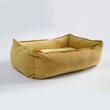 Removable Dog Bed/Cat Bed, 4-Season Use, Square Shape, Non-Slip Bottom, Flannel Fabric, High-Elastic PP Rayon Filling, Comfortable Pet Bed, Minimalist Style, Available In Yellow, Blue, Dark Gray, Army Green, Rose Red Solid Colors, SGS Certified, Sourced From Home Textile Manufacturer - Multicolor - View 22