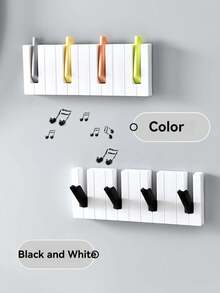 2 chiếc/1 chiếc Móc đàn piano bốn tấm sáng tạo, Móc gấp ẩn đơn giản, Móc treo chìa khóa túi quần áo, Móc treo đồ dùng cho trẻ em - SD-528 - Xem 8