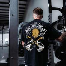 Hardcore Training Gym Art Maromba Academia Suco Amor T-Shirt Unisex Men Women 100% Cotton Premium Top Streetwear New Release Fast Shipping Various Colors!! Plus Size - 黑色 - 查看 1