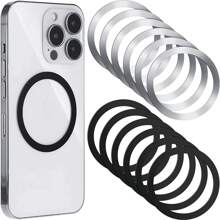 Magsafe Adhesive Magnetic Ring For Smartphone Simple Black And Silver - Bạc - Xem 1