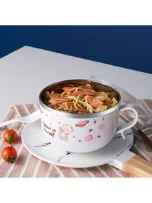 Stainless Steel Lunch Box Compact Container Food Storage Cute Lunch Box 02 - 白色 - 查看 4