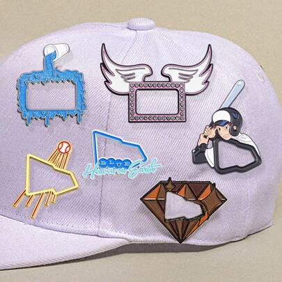 1/6 piezas de Broche para gorra de golf, pasador de metal minimalista nuevo con diseño de dibujos animados, pasador decorativo divertido, insignia para gorra de golf, decoración para gorra de béisbol, imagen de dibujos animados vívida y adorable, regalo para amigos