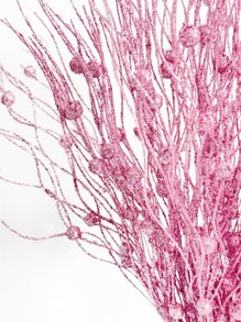 1 件/2 件/4 件/8 件粉色人造闪闪发光植物枝条，带浆果，可爱假人造花圣诞树装饰，适用于节日婚礼派对家居室内餐桌、卧室装饰、圣诞礼物、藤条 DIY 装饰配件、圣诞树和圣诞植物装饰、室内外圣诞装饰、房间装饰家居装饰 - 粉紅色 - 查看 7