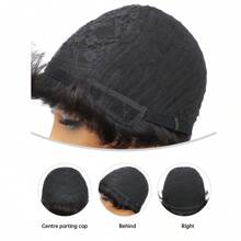 Tóc giả cắt Pixie Tóc giả xoăn ngắn Tóc giả cắt nhiều lớp Tóc giả cắt tóc giả bằng máy Tóc giả màu đen tự nhiên cho phụ nữ - Màu Tím - Xem 4