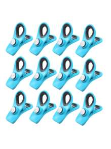 12 个优质食品袋密封夹 - 多功能、防潮、防尘、密封 - 适用于各种塑料袋、零食袋、厨房收纳袋和储物袋，易于使用的厨房配件 - 彩色 - 查看 13