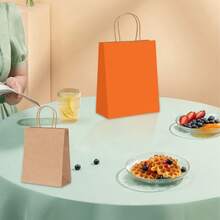 12 件牛皮纸袋 - 时尚包装解决方案、礼品包装、可重复使用的购物袋、派对装饰、工艺项目袋 - 适用于小型企业、烘焙食品礼品和婚礼装饰 - 彩色 - 查看 9