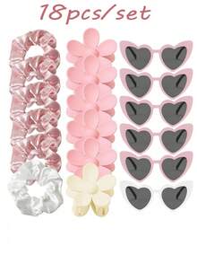 Bộ 18 chiếc/bộ kẹp tóc hình trái tim hoa hồng, Bộ phụ kiện cưới lãng mạn, Thích hợp làm quà tặng nhỏ cho tiệc cưới cô dâu, Quà tặng tiệc độc thân, Quà lưu niệm phù dâu, Quà tặng sinh nhật, Đạo cụ chụp ảnh, Quà tặng cho khách - Nhiều màu - Xem 13