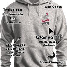 Moletom Estampado Varias cores Unissex Com Bolso E Capuz Eu Compreendo Minimalista - Cinza - Visão 3