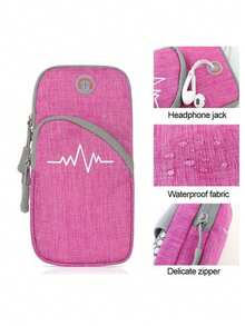 1 件运动跑步手机臂包，男女通用健身装备心电图户外腕带袋，兼容 iPhone - 彩色 - 查看 4