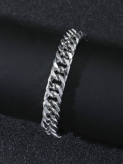 Brazalete de cadena de metal con pistola de estilo hip-hop para hombre, accesorio de mano simple y refrescante para el verano