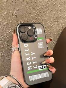 Letter Airplane Ticket & QR Code TPU Soft Phone Case - Multicolor - View 1