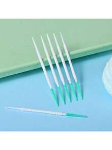 1 件牙线棒，150 件超长柔软硅胶牙线棒，用于牙龈按摩和口腔清洁 - 綠色 - 查看 3