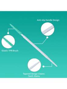 1 件牙线棒，150 件超长柔软硅胶牙线棒，用于牙龈按摩和口腔清洁 - 綠色 - 查看 6