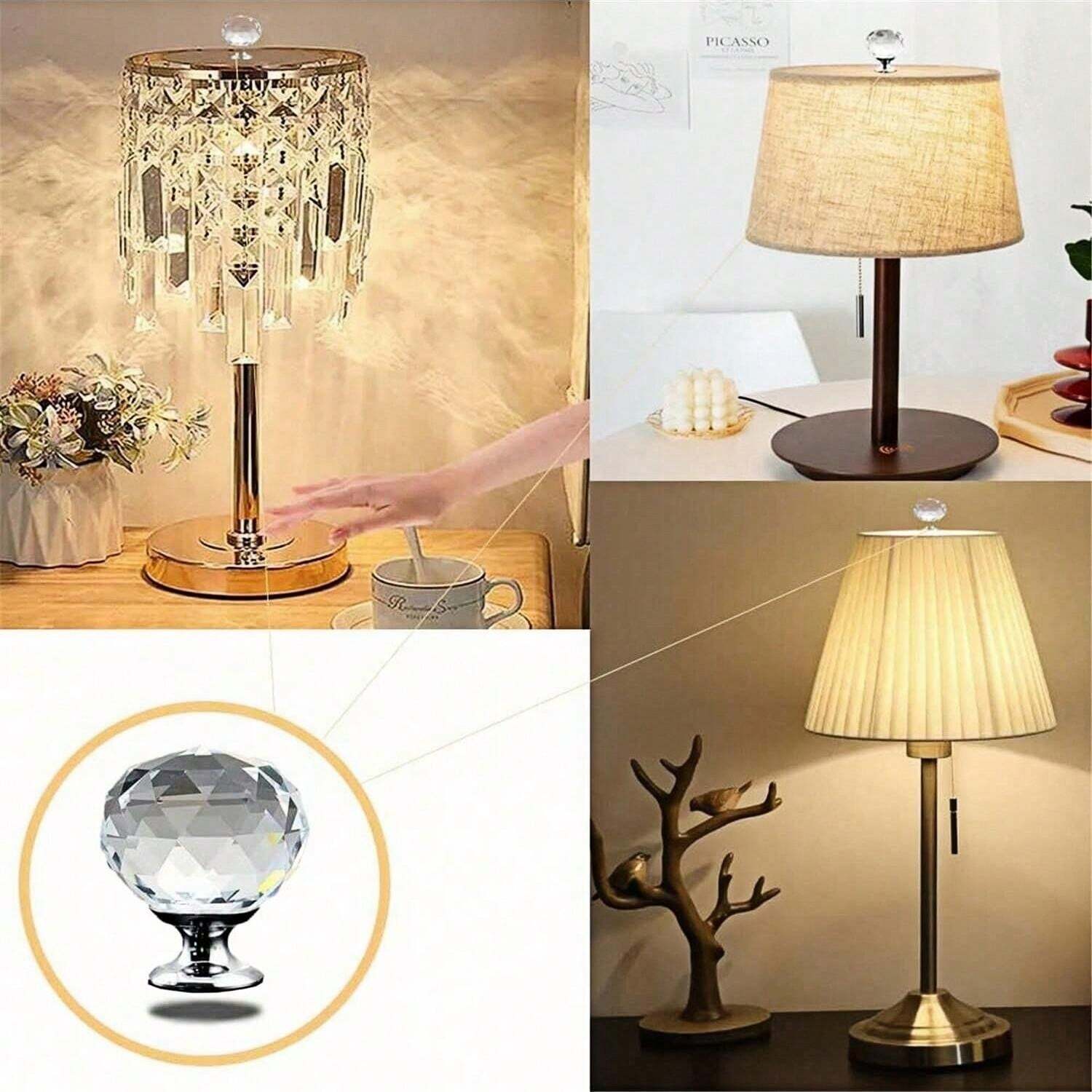 10pcs 30mm Round Crystal Glass Knobs, Drawer Pulls Handles For