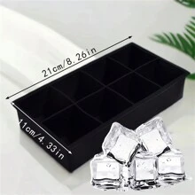 4-Cavity/8-Cavity Giant Silicone Tray Mold, 2-Inch Big Ice Cubes, Flexible, 4/8 Cavities Easy Release, Slow Melting Suitable For Whiskey, Cocktails, Eid Al-Fitr Gift
