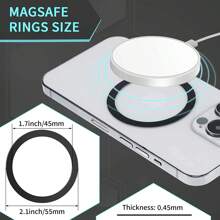 Magsafe Adhesive Magnetic Ring For Smartphone Simple Black And Silver - Bạc - Xem 5