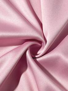 Đầm suông đơn giản không tay cổ tròn màu trơn cỡ lớn đơn giản thường ngày - Bụi hồng - Xem 7