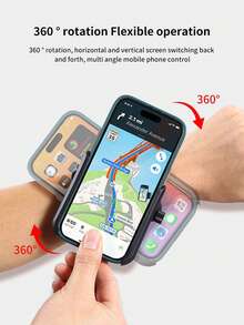 1 Giá đỡ điện thoại đa chức năng di động cho cánh tay/cổ tay - màu đen - Xem 5