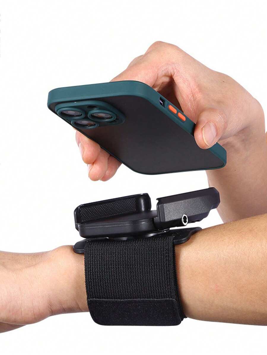 1 Giá đỡ điện thoại đa chức năng di động cho cánh tay/cổ tay - màu đen - Xem 1