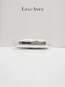 2024 金属亚克力不对称形状手拿包，轻巧奢华雕塑设计晚宴包，适合派对、度假、女士单肩斜挎包 - 銀色 - 查看 6