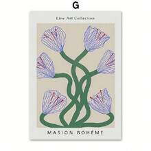 1pc Bình hoa sen hoa loa kèn nhiều màu sắc trừu tượng Matisse Flower Market Tranh vải nghệ thuật Áp phích In Ảnh treo tường Phòng khách Trang trí nhà Không có khung - Nhiều màu - Xem 47