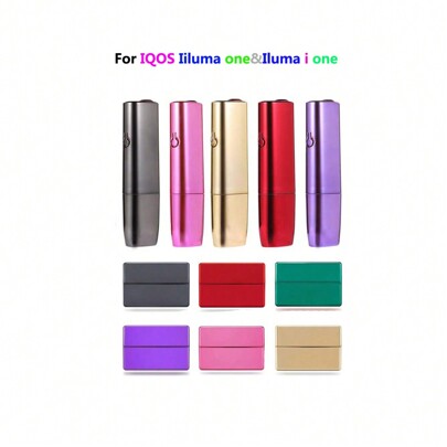 1pc, Colorful Portable Surface Smooth Cover For IQOS ILUMA ONE Protective Case Replaceable Accessory For IQOS Iluma I One, Gift Packaging Bag Gift Packaging Bag