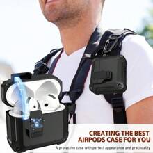 Locking Compatible With AirPods 4 Gen (2024), Rugged TPU Case Cover For AirPods 4 Case With Security Lock And Auto-Open For Airpods 4th Generation Earbuds Shockproof Case Drop-Protection Cover With Cleaner Kit