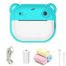 Instant Print Camera, Print Photo Selfie Video Digital Camera With Paper Film, Mini Learning Camera Gifts For Birthday Holiday Travel(No Memory Card But Can Be Printed Directly)