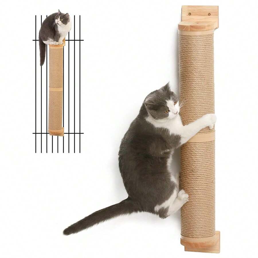 1ชิ้น เสาข่วนสำหรับแมว ติดผนังขนาดหนาพิเศษ เส้นผ่านศูนย์กลาง 8 ซม. ฟ