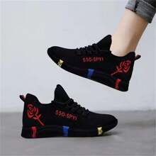 Zapatillas deportivas transpirables de malla ligera para mujer, zapatillas de tenis planas de moda para parejas